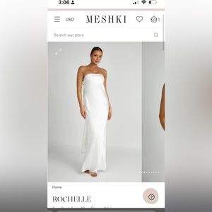 White satin bow dress